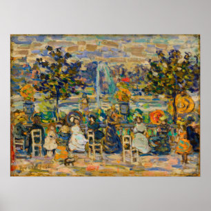 Póster Prendergast - En los jardines de Luxemburgo