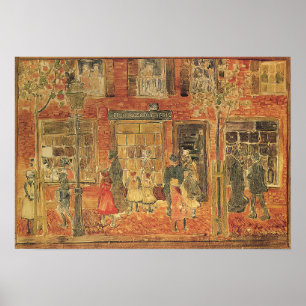 Póster Prendergast - Escena callejera 1894
