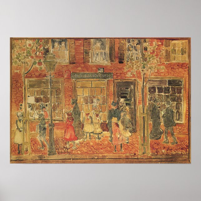 Póster Prendergast - Escena callejera 1894 (Frente)
