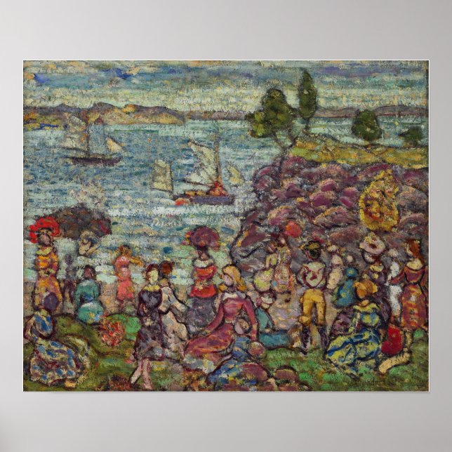 Póster Prendergast - La carrera de barcos (Frente)
