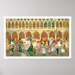 Póster Prendergast: Luz del sol en el cuadrado de St Mark