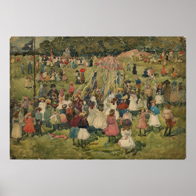 Póster Prendergast - May Day Central Park 1901 (Frente)