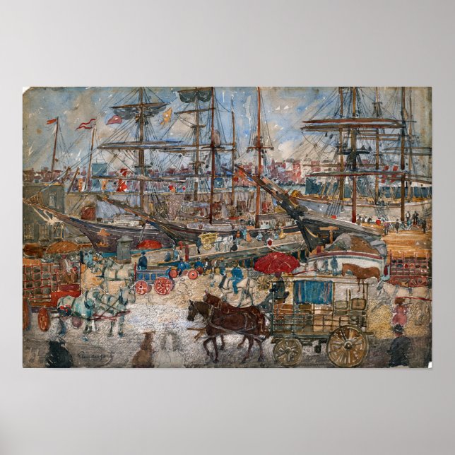 Póster Prendergast - Muelles East Boston (Frente)