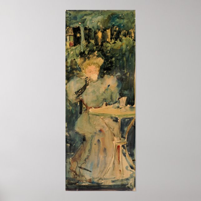 Póster Prendergast - Mujer que bebe té 1893 (Frente)