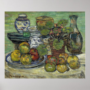 Póster Prendergast - Naturaleza Muerta Con Manzanas