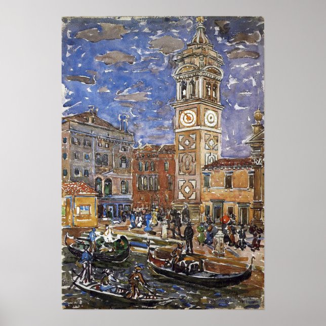 Póster Prendergast - San Maria Formosa Venice 1912 (Frente)