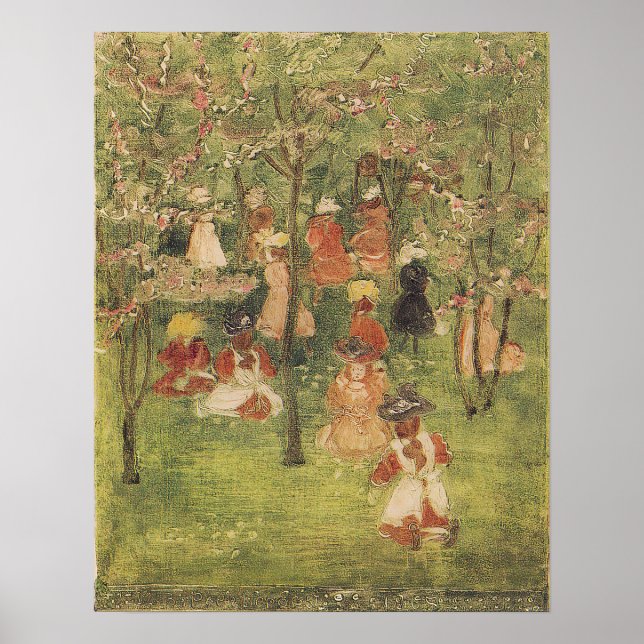 Póster Prendergast - Spring In Franklin Park 1895 (Frente)