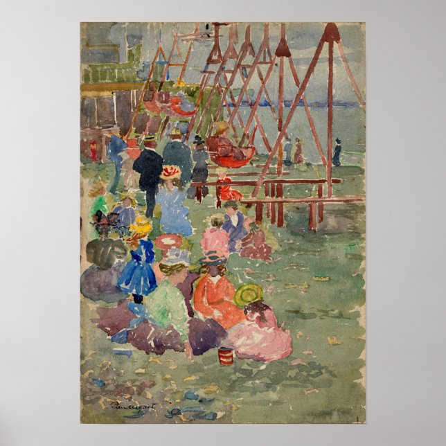 Póster Prendergast - Swings Revere Beach (Frente)