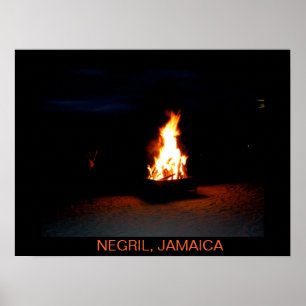 Póster Prensa de fuego Negril en Jamaica