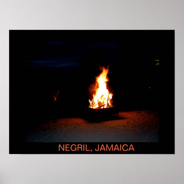 Póster Prensa de fuego Negril en Jamaica (Frente)