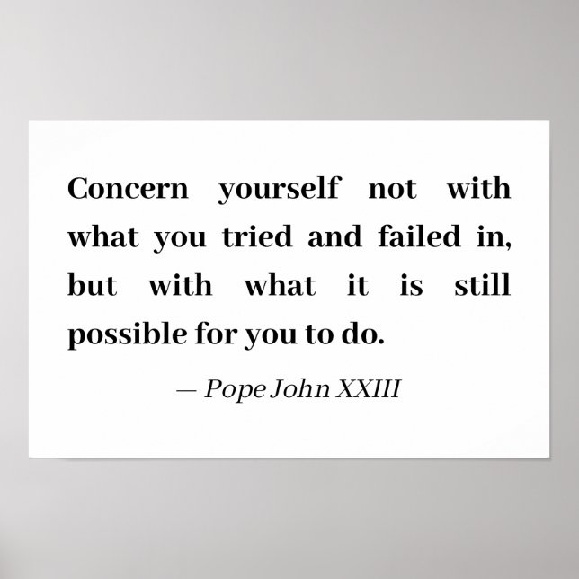 Póster Preocúpate con lo que es posible hacer (Frente)