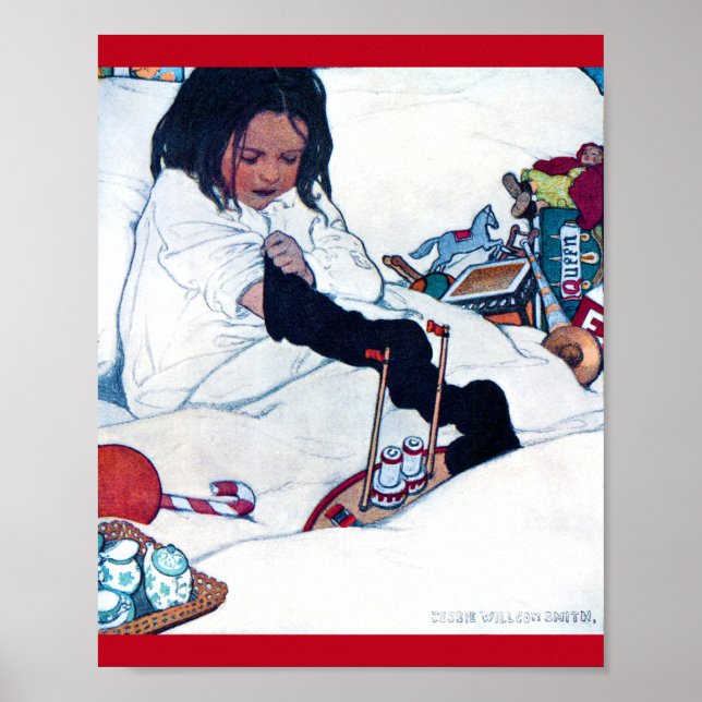 Póster Preparación de navidades, Jessie Willcox Smith (Frente)