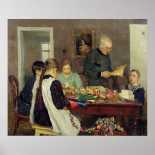 Póster Preparación para el navidad, 1896