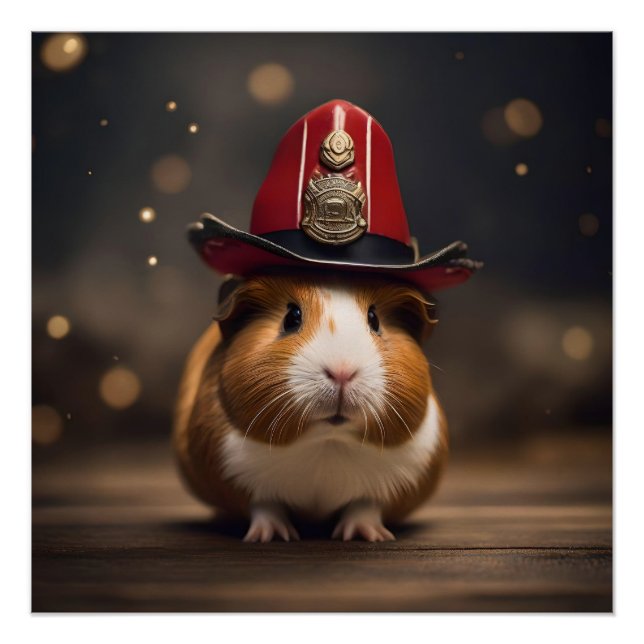Póster Preparado para el rescate: Cerdo de Guinea en el G (Anverso)