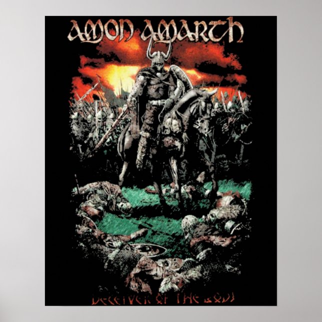 Póster Preparado Para La Guerra Amon Amarth Retro Música  (Frente)