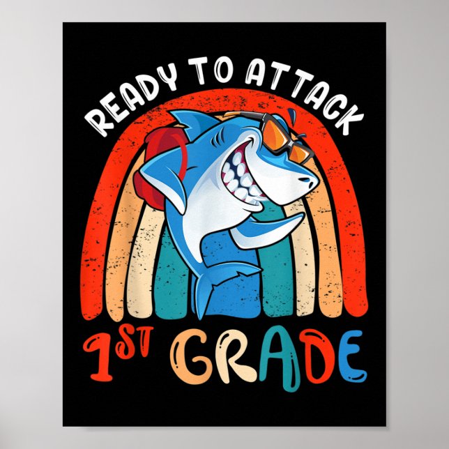 Póster Preparados para volver a atacar a niños de primer  (Frente)
