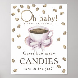 Póster Preparando café - Cuántas golosinas hay en el fras