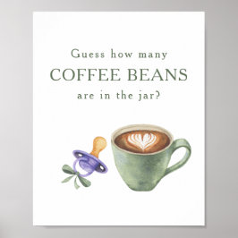 Póster Preparando café - Cuántas semillas de café