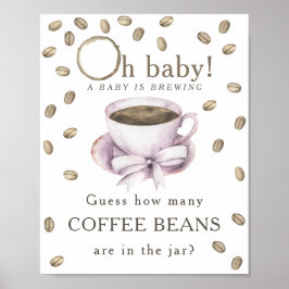 Póster Preparando café - Cuántas semillas de café