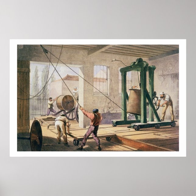 Póster Preparando el cable, de 'The Atlantic Telegraph' (Frente)