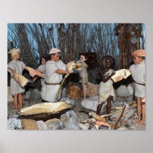 Póster Preparándose para una caza prehistórica.