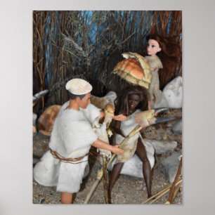 Póster Preparándose para una caza prehistórica.