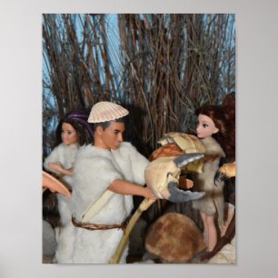 Póster Preparándose para una caza prehistórica.