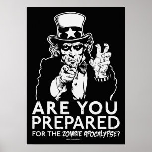 Póster Prepararse Para El Poster Zombie Apocalipsis