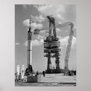 Póster Preparativos de lanzamiento de Freedom 7 (Mercury