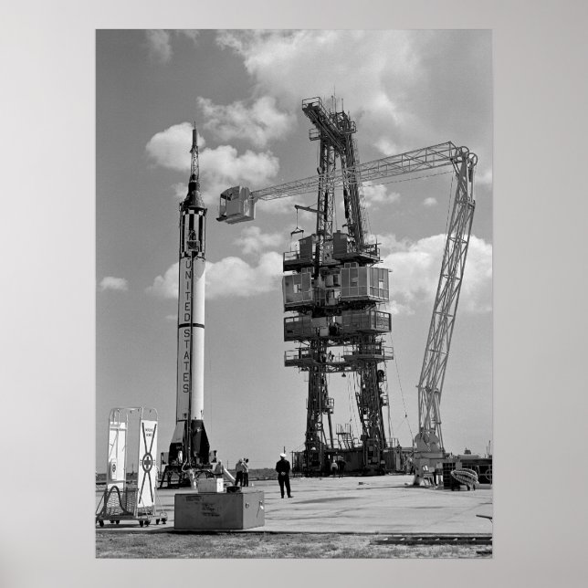 Póster Preparativos de lanzamiento de Freedom 7 (Mercury  (Frente)