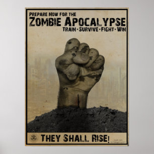 Póster Prepare for the Zombie Apocalypse poster