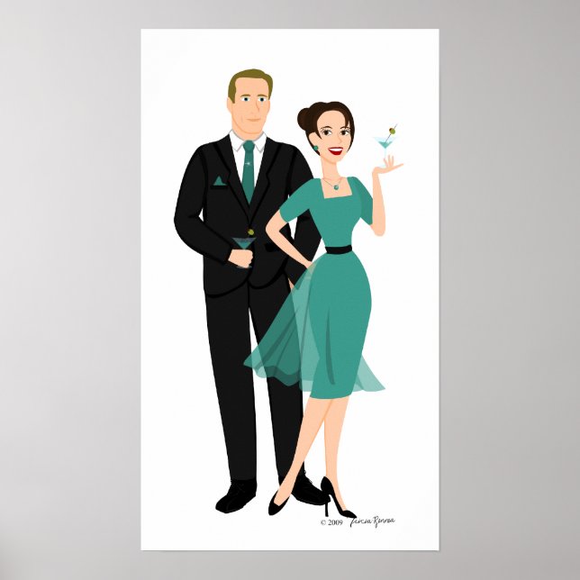 Póster ¡Preparen Su Martinis! (Frente)