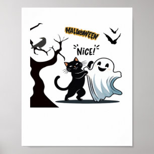 Póster Prepárense para un fiesta de Halloween hábil y tác