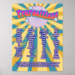 Póster Preposiciones