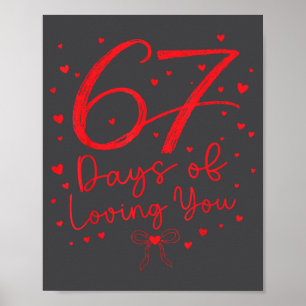 Póster Preppy 67 Días De Amarte San Valentín Seis Siete 6