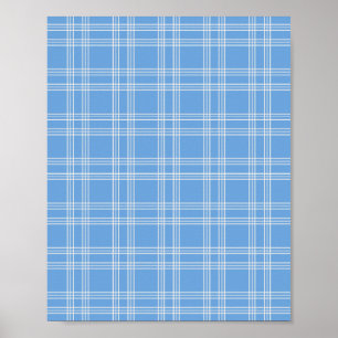 Póster Preppy Blue Gingham