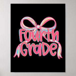 Póster Preppy Ck Para Colegio 4to Grado Lazo Coquette Ros