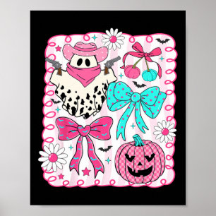 Póster Preppy Coquette Boo Haw Western Ghosts Cowboy Hall