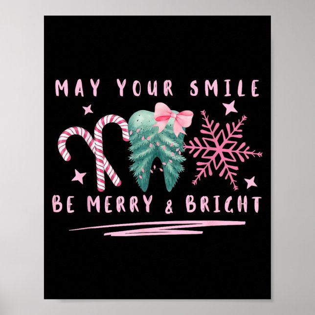 Póster Preppy Coquette Teeth May Your Smile Be Merry And  (Frente)