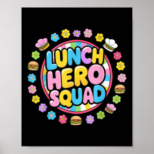 Póster Preppy De Vuelta Al Colegio Lunch Lady Squad Lunch