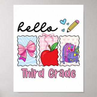 Póster Preppy Girly Ck Para El Colegio Hola Profesor Terc