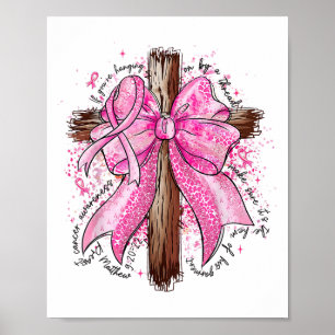 Póster Preppy Jesus Nk Bow Concienciación sobre el cáncer