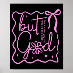 Póster Preppy Pero Dios Coquette Lazo Cristiano Religioso