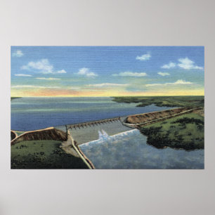 Póster Presa John Martin (Caddoa) a lo largo del río Arka