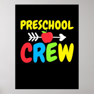 Póster Preschool Crew Teacher