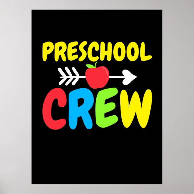 Póster Preschool Crew Teacher (Frente)