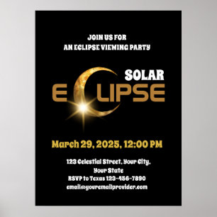 Póster Presenciando el eclipse solar parcial 3/29/2025