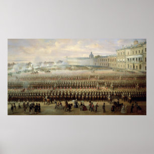 Póster Presentación del monumento a Paul I en Gatchina