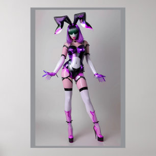 Póster Presentando como conejito