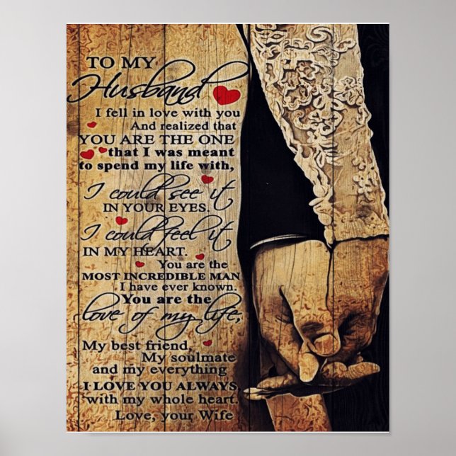 Póster Presente familiar | Citas De Amor A Mi Esposo (Frente)